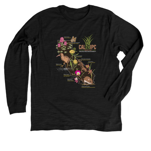 Cal-IPC protects biodiversity, a Solid Black Blend Premium Long Sleeve Tee