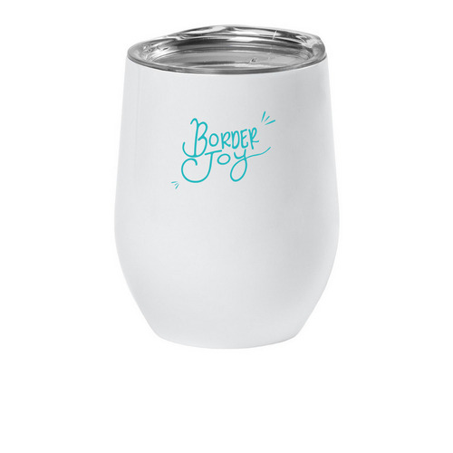Tumblers, a White Insulated Wine Cup