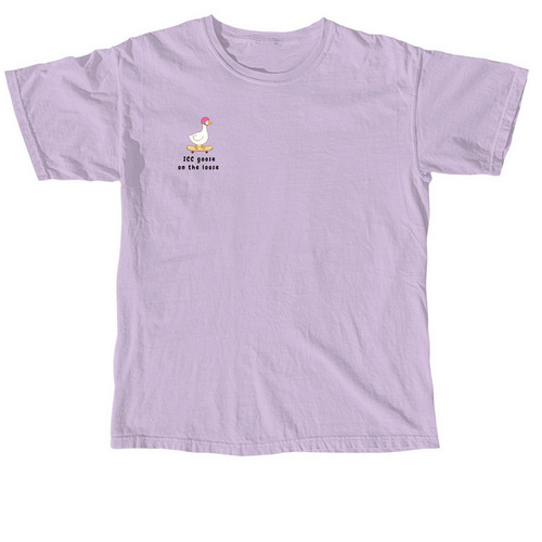 ICC goose on the loose, a Orchid Comfort Colors Unisex Tee