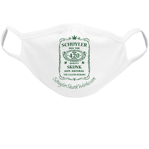 SchuylerSkunkWorks FaceMask, a White Premium Face Mask