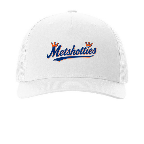MetsHotties Official Cap ? Fresh, a White Printed Five-Panel Trucker Cap