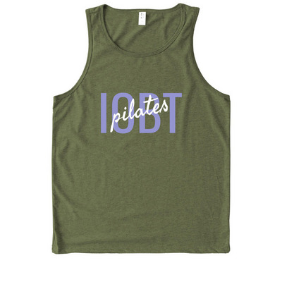 IOBT Pilates, a Olive You Green Allmade Eco Triblend Tank
