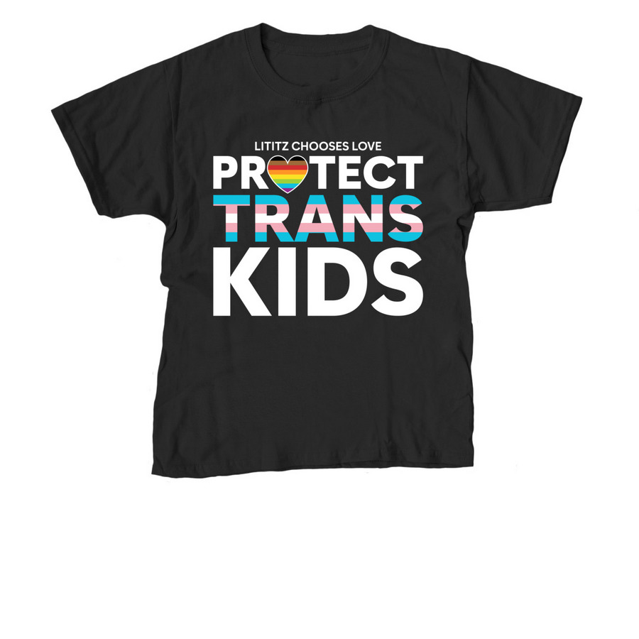 Protect Trans Kids, a Black Youth Unisex Tee