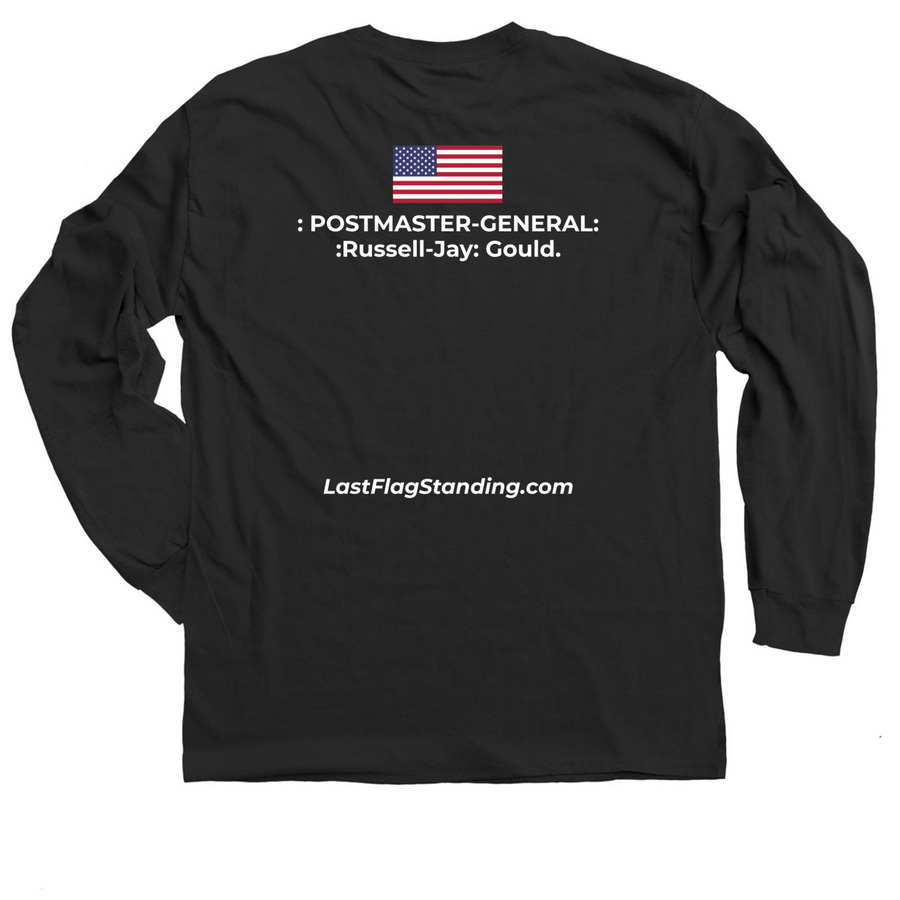 ~1775., a Black Classic Long Sleeve Tee (back-view)