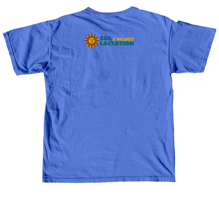 Sol Woman (Mustard), a Flo Blue Comfort Colors Unisex Tee (back-view)