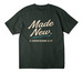 Made New, a Hunter Green Unisex Heavyweight Tee (back-view)