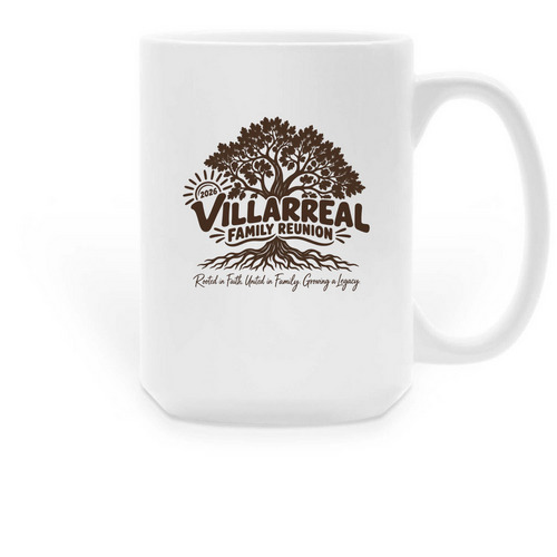 2026 Villarreal Family Reunion Cup, a White Large Coffee Mug