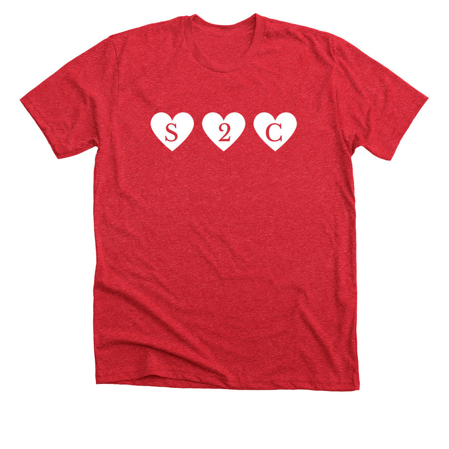 S2C, a Heather Red Premium Unisex Tee