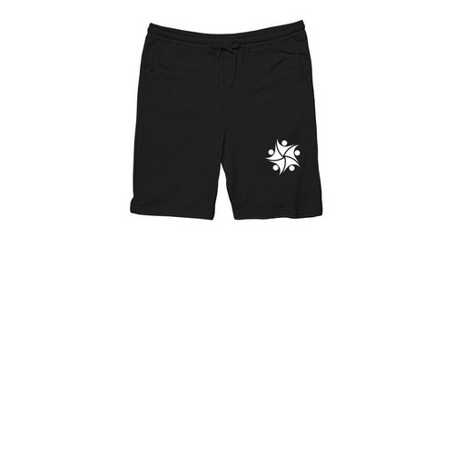 Icon (front and back) Shorts!, a Black Midweight Fleece Shorts
