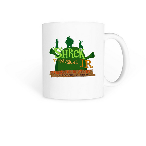 Shrek Jr The Musical The Movie, a White Coffee Mug