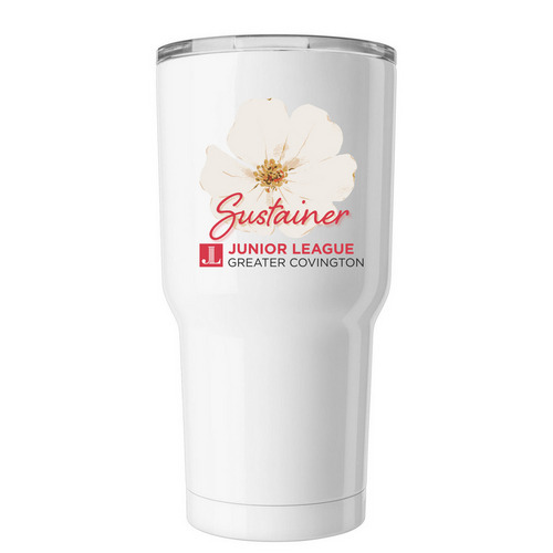 Dogwood Days: Sustainer Tumbler, a White Insulated Tumbler