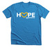 Hope, a Neon Blue Premium Unisex Tee