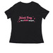 Tell Jacob Frey, a Black Women's Relaxed V-Neck Tee
