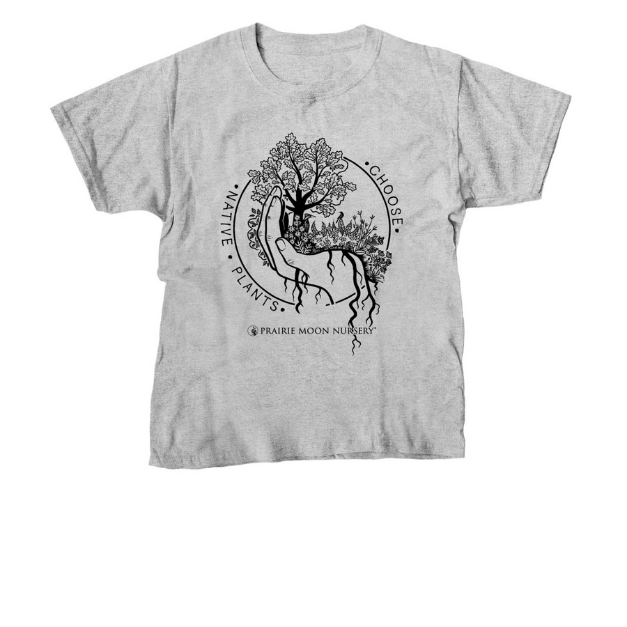 Choose Native Plants - Growing Hand (light), a Sport Grey Youth Unisex Tee