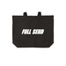 RESET FULL SEND Tote Bag, a Deep Black Cotton Canvas Tote Bag