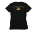 American Pilgrims on the Camino, a Black Women's Slim Fit Tee (back-view)
