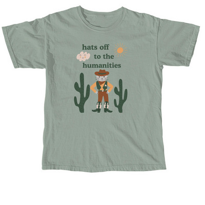 Cowboy Cat for the Humanities, a Bay Comfort Colors Unisex Tee