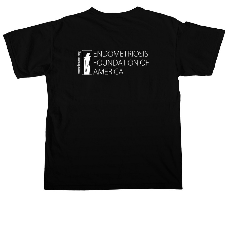 End Endo 5K Comfort T-Shirt Retro Dark, a Black Comfort Colors Unisex Tee (back-view)