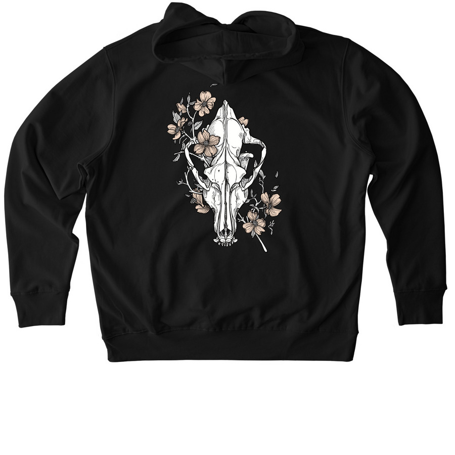 Direwolf and Dogwood, a Black Stanley/Stella Unisex Cruiser 2.0 Pullover Hoodie (back-view)