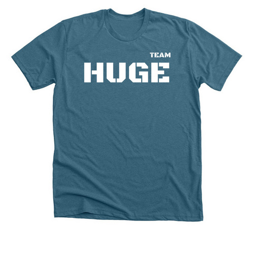Go Team Huge!, a Heather Deep Teal Premium Unisex Tee