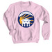 Large Logo Tees and Sweatshirts, a Light Pink Crewneck Sweatshirt