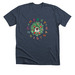 Peeking Through the Holiday Wreath (L/W), a Heather Midnight Navy Premium Unisex Tee
