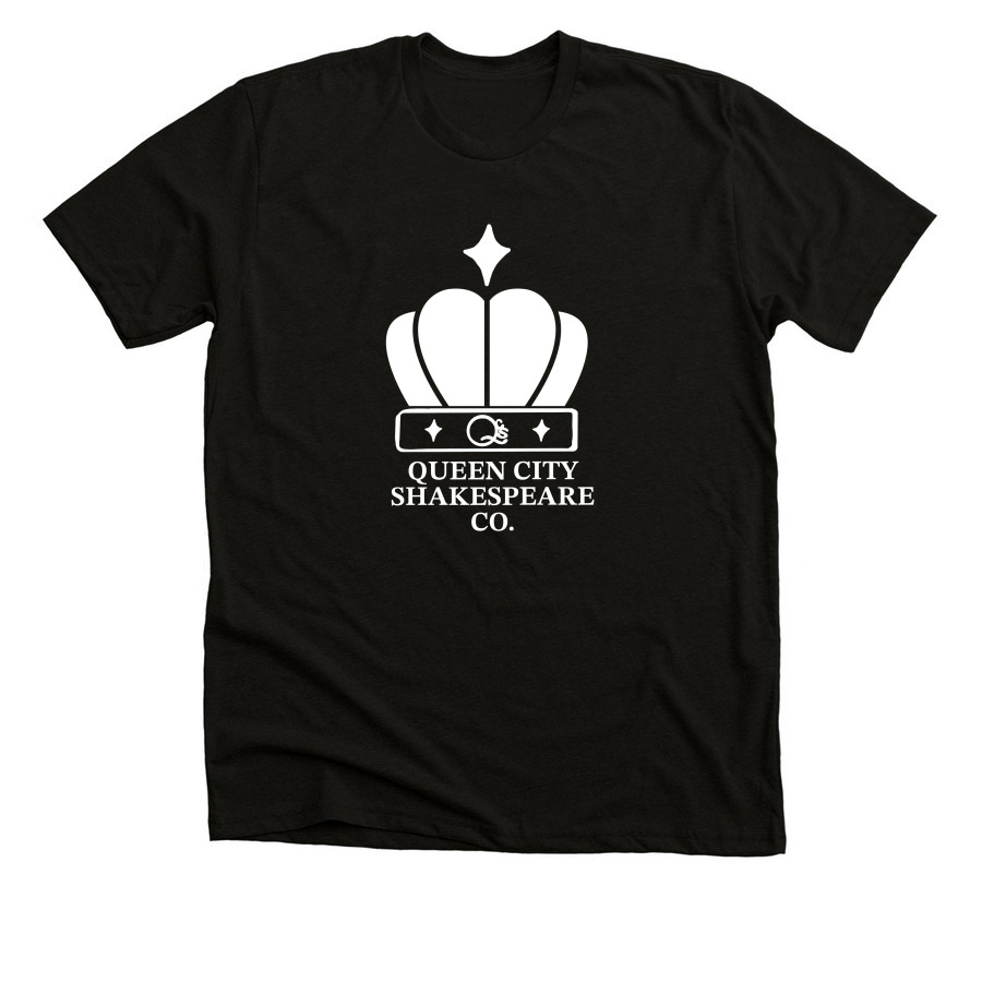 Queen City Shakespeare Co., a Solid Black Blend Premium Unisex Tee