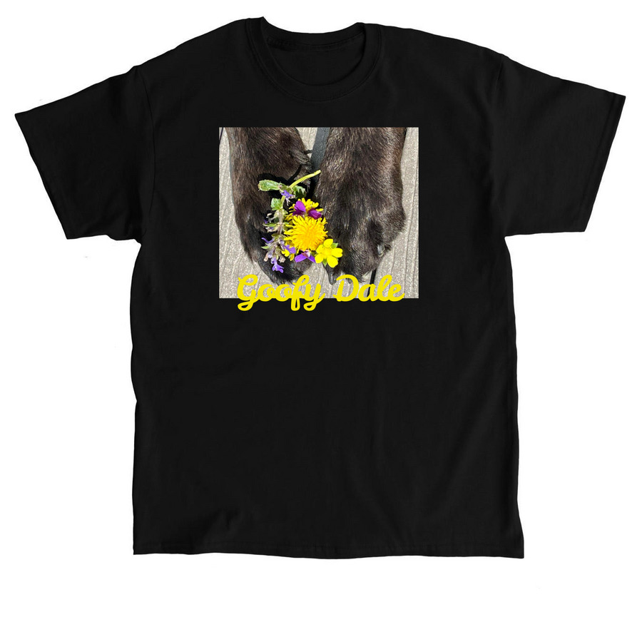 Wildflower Paws, a Black Classic Unisex Tee