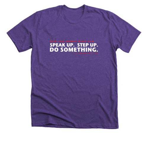 A Dog Named Gucci - Speak Up t-shirt, a Heather Team Purple Premium Unisex Tee