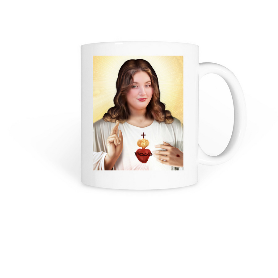 Delaney Jesus mug, a White Coffee Mug