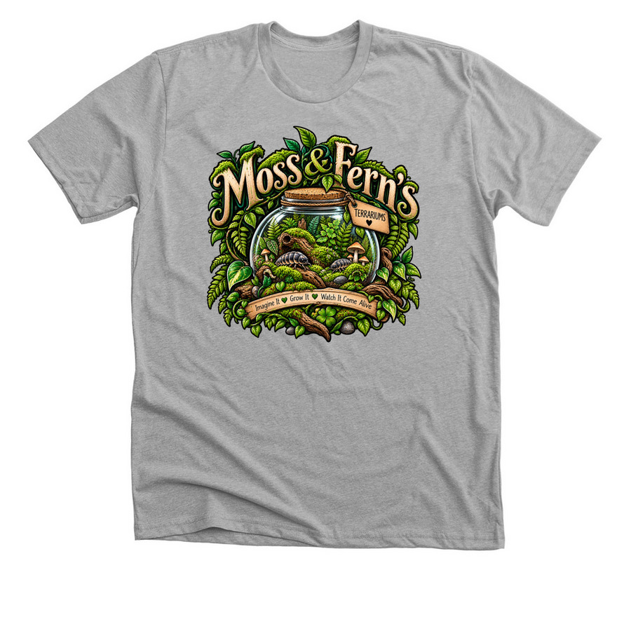 Moss & Ferns Terrariums&nbsp;, a Athletic Heather Premium Unisex Tee