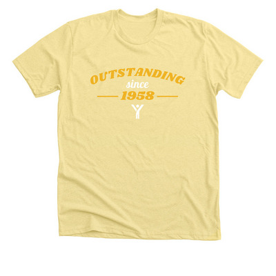 Since 1958, a Heather Yellow Gold Premium Unisex Tee
