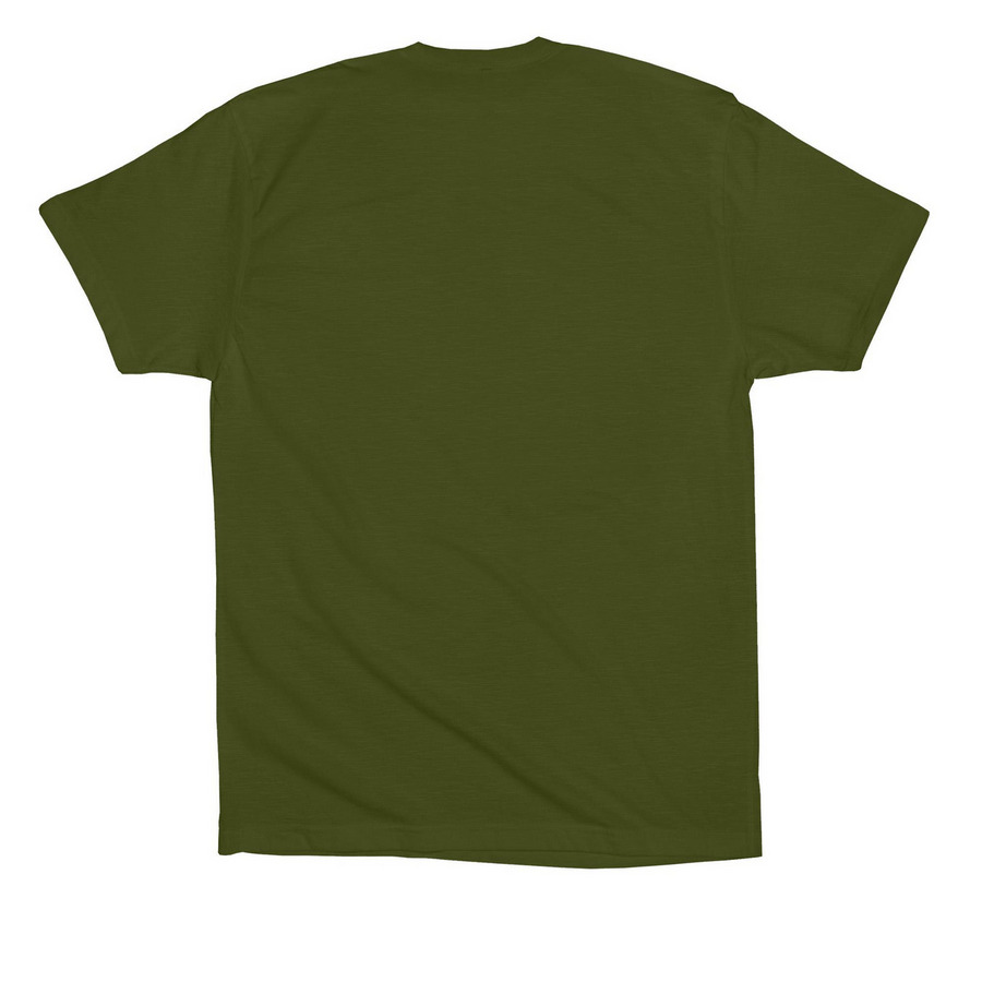 Abortion: it's rad!?, a Olive Premium Cotton Tee (back-view)