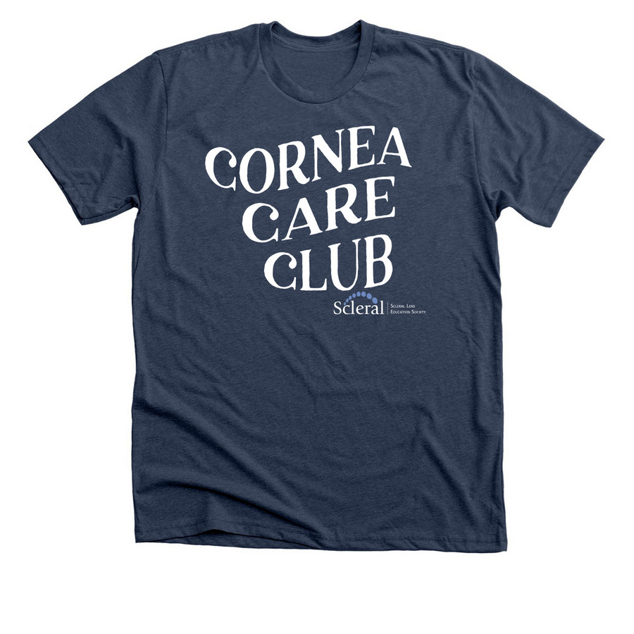 SLS Cornea Care Club Shirts, a Heather Navy Premium Unisex Tee