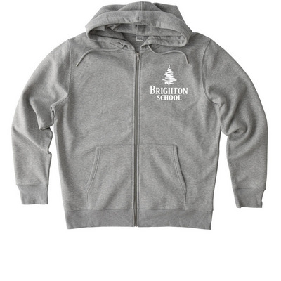 Brighton Logo Zip-Ups (Neutral) TP, a Heather Grey Stanley/Stella Unisex Cultivator 2.0 Zip Up Pullover Hoodie