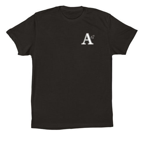 A.&nbsp;, a Black Premium Cotton Tee