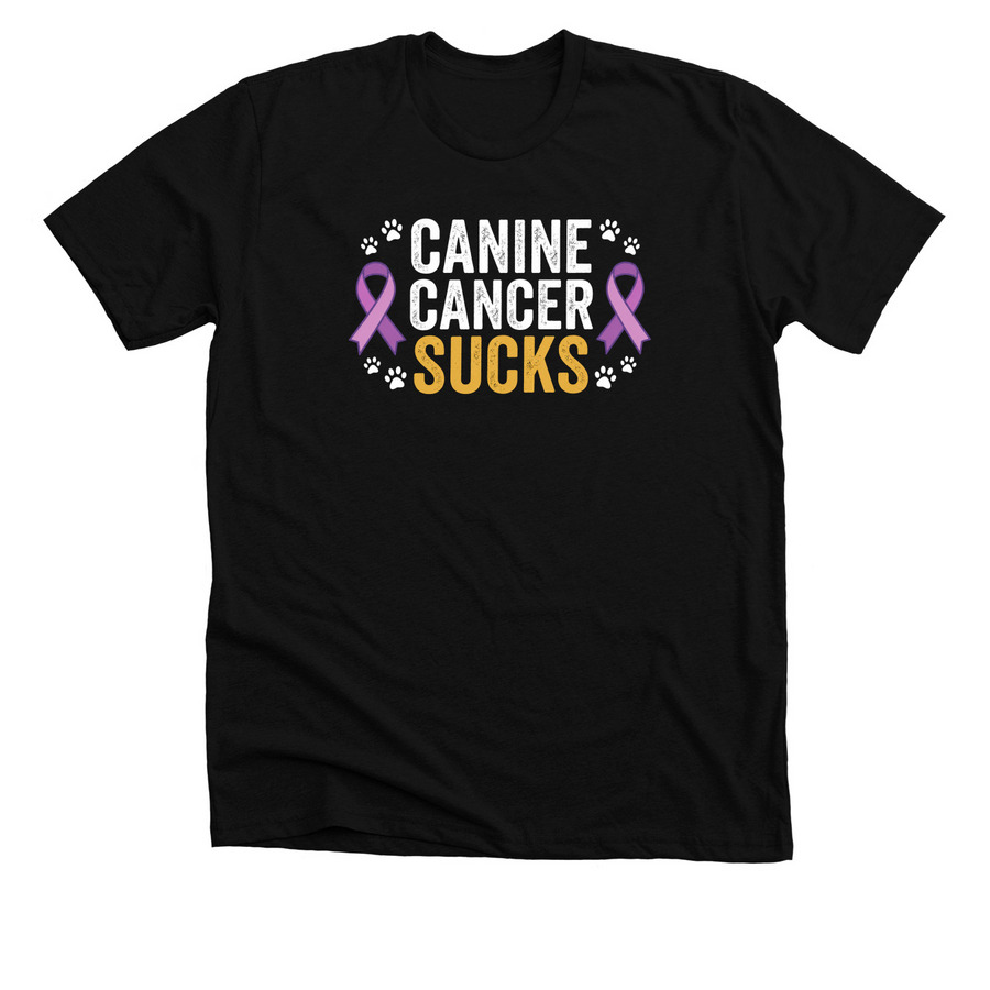 Canine Cancer Sucks, a Solid Black Blend Premium Unisex Tee