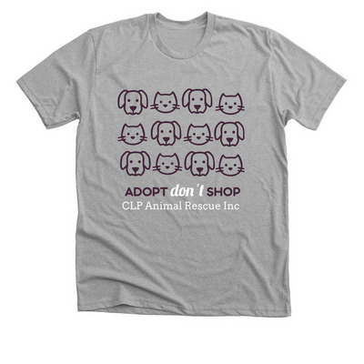 adopt don?t shop volunteer&nbsp;, a Athletic Heather Premium Unisex Tee