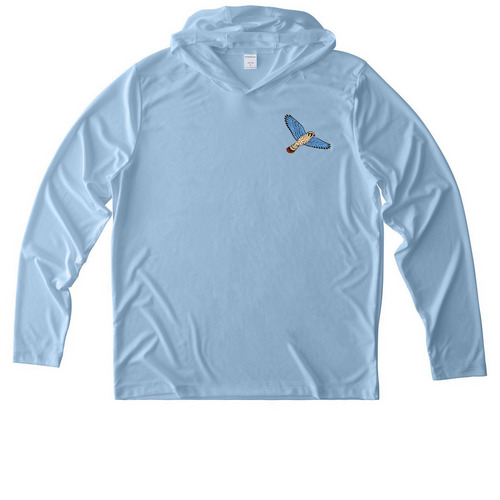 FBC Vegas LogoSPF Long-Sleeve, a Light Blue UV Performance Long Sleeve Hoodie