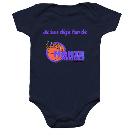 D?j? fan de Manie Musicale, a Navy Infant Onesie