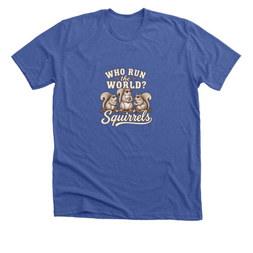 Squirrels, a Solid True Royal Premium Unisex Tee
