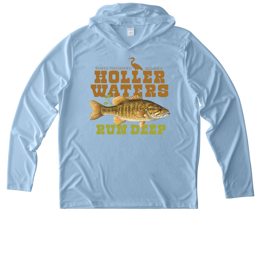 Lake & Lure, a Light Blue UV Performance Long Sleeve Hoodie