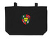 Totes, Classic Boar's Head Shield, a Black Large Organic Cotton Tote Bag (back-view)