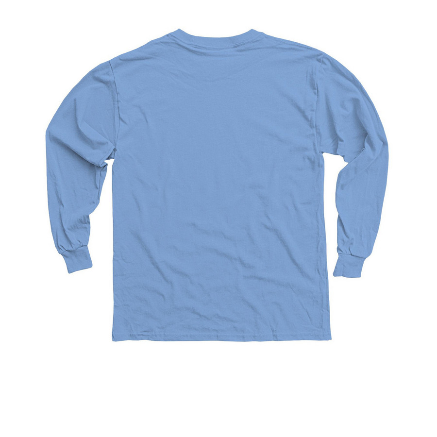 DWSN SZN, a Carolina Blue Youth Long Sleeve Tee (back-view)