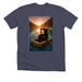 Gone fishing, a Heather Midnight Navy Premium Unisex Tee