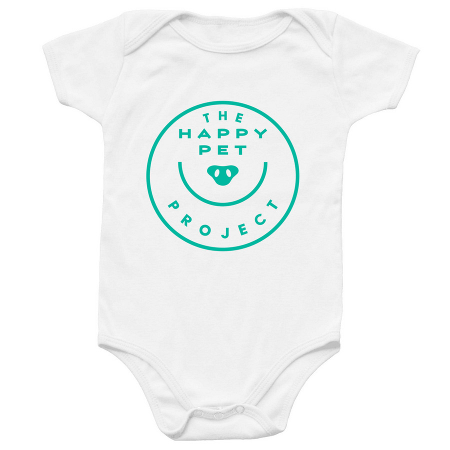 Original Happy Pet Onesie, a White Infant Onesie