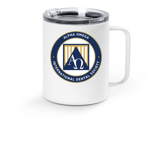 AO Travel Mug, a White Stainless Steel Travel Mug