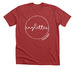 Script Circle, a Heather Canvas Red Premium Unisex Tee