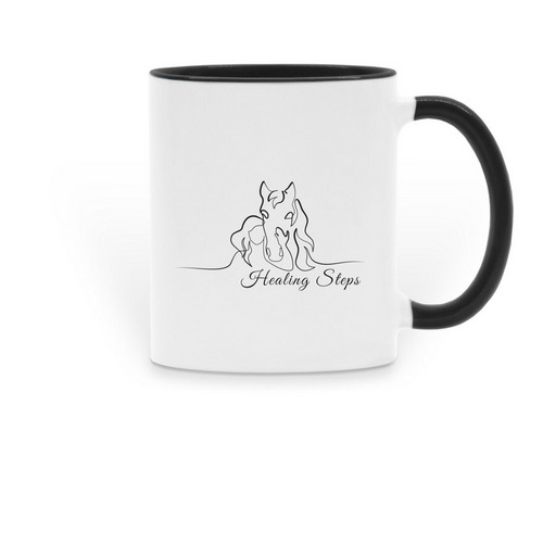Coffee Mugs, a Black Two-Tone Ceramic Mug