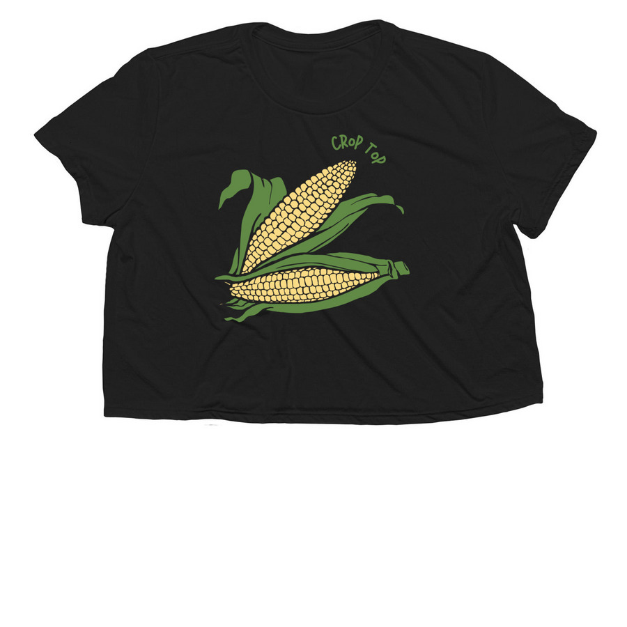 Crop Top, a Black Women?s Flowy Cropped Tee